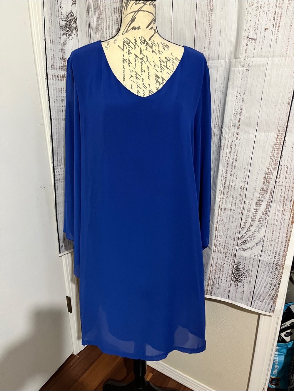 Rock 47 Wrangler Elegant Cobalt Blue Women's Shift Dress